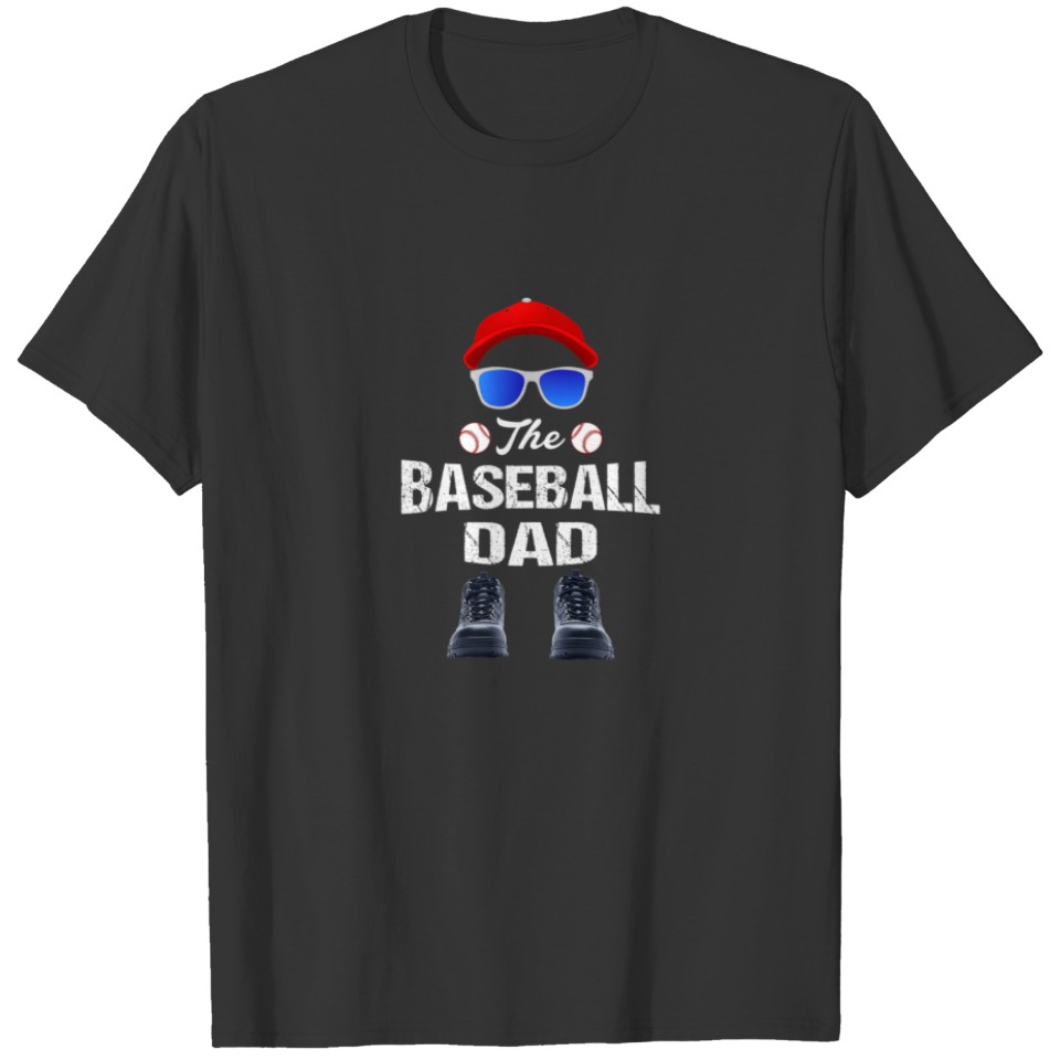 Mens The Baseball Dad Funny Baseball T-shirt