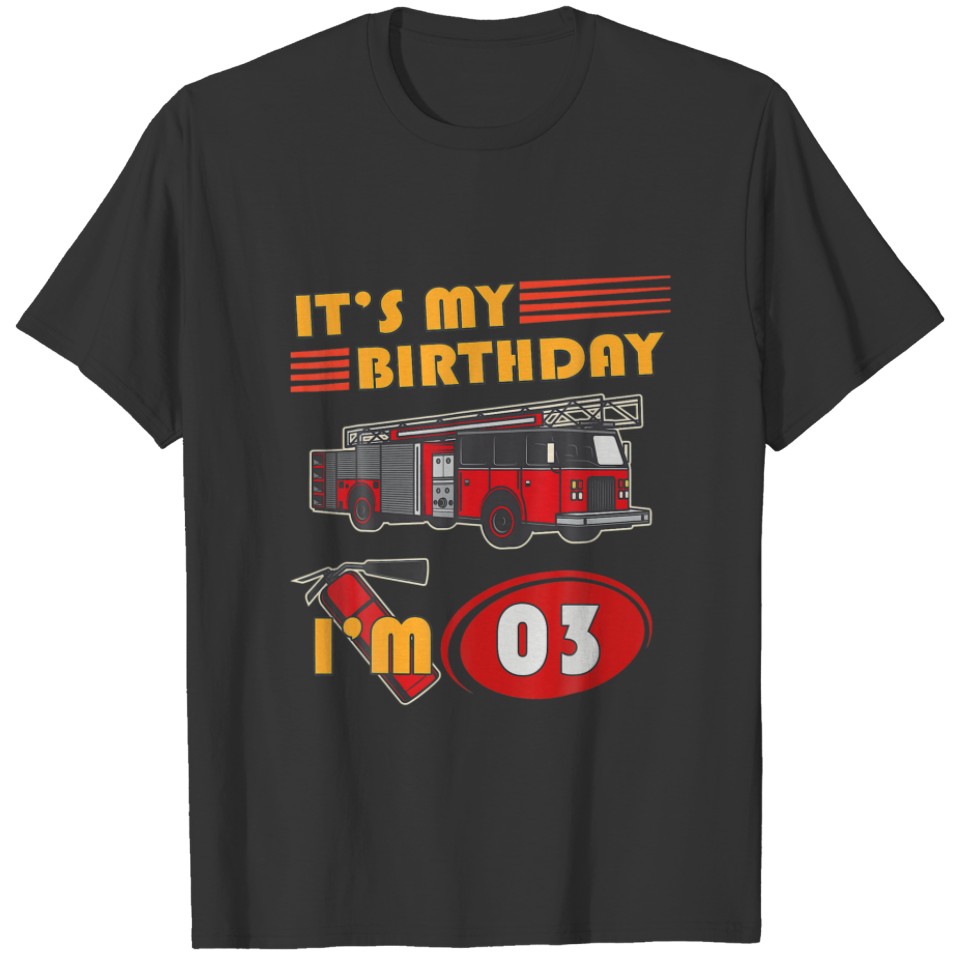 3-Year-Old It Is My Birthday 3Rd Birthday Of The F T-shirt