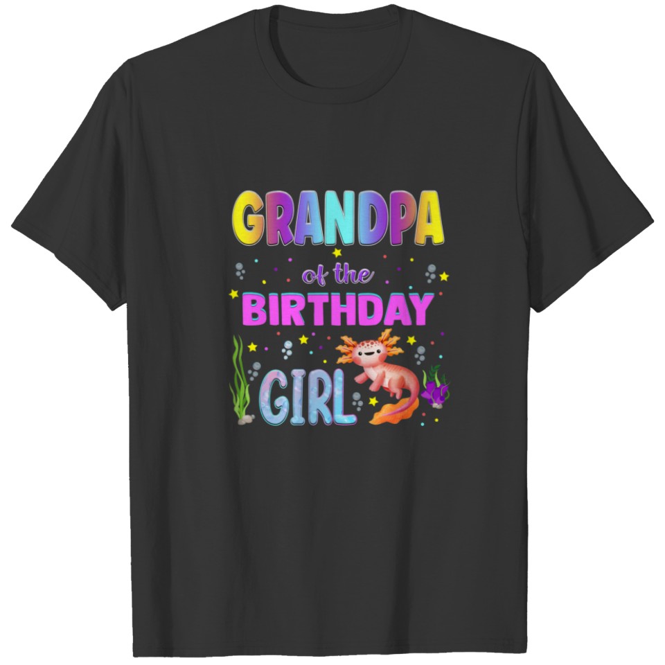 Axolotl Party Birthday Girl 10Th Matching Family T-shirt