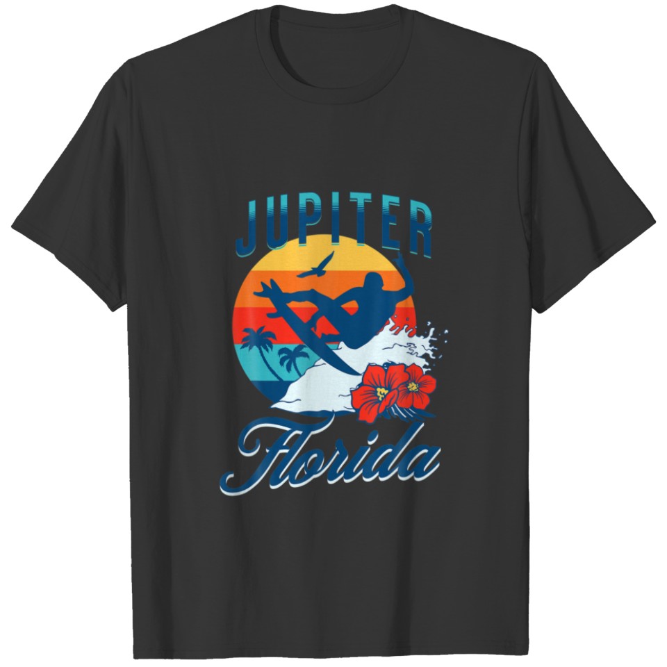 Jupiter Florida Beach Surf Summer Vacation Vintage T-shirt