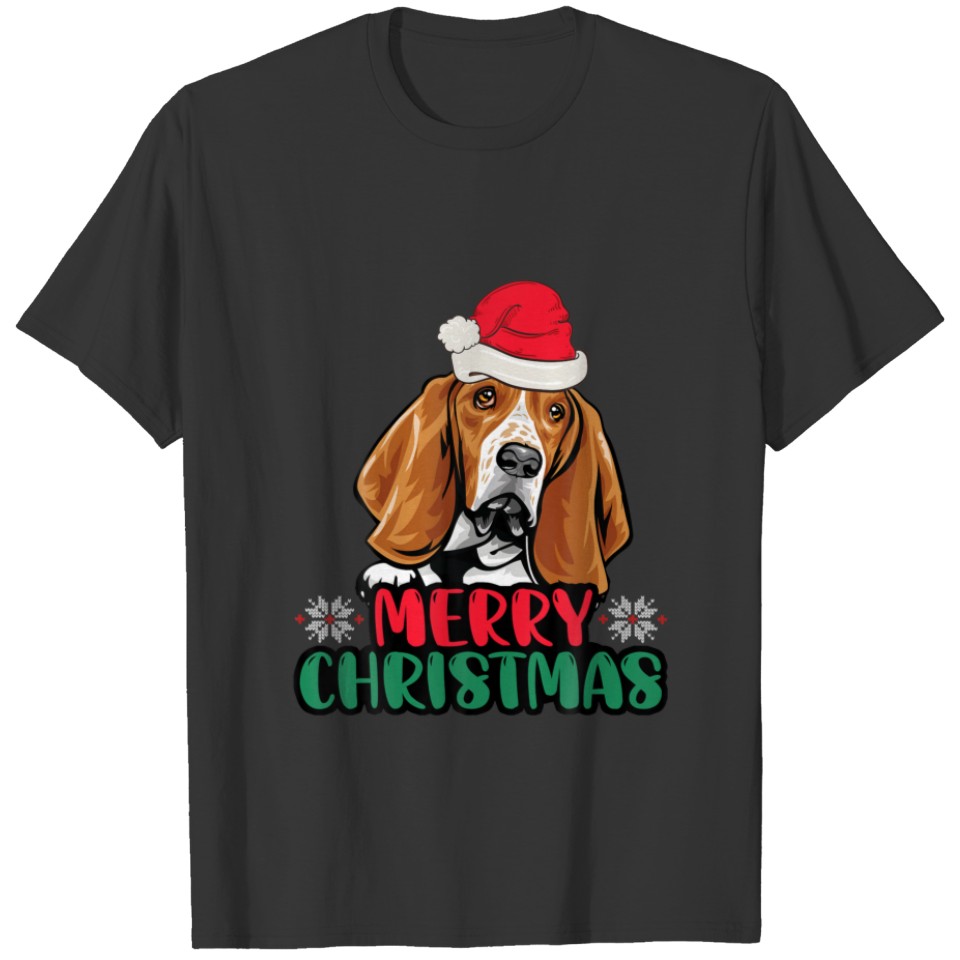 Basset Hound Christmas Funny Gift For Dog Lover Ow T-shirt
