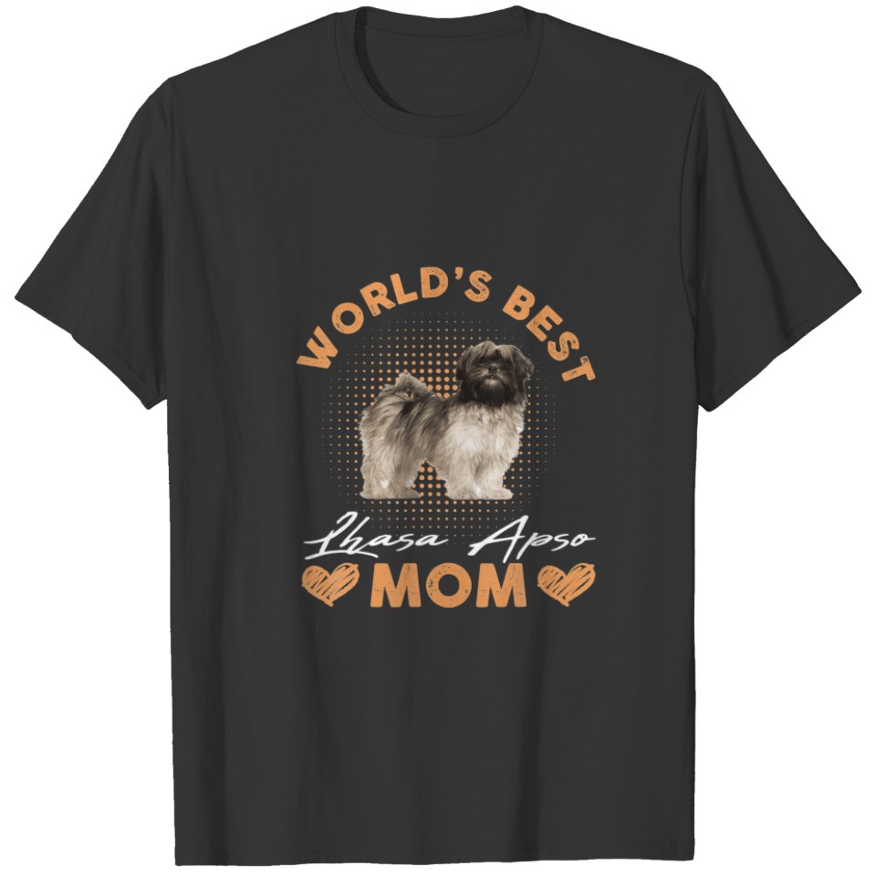 World's Best Lhasa Apso Mom Dog Funny T-shirt