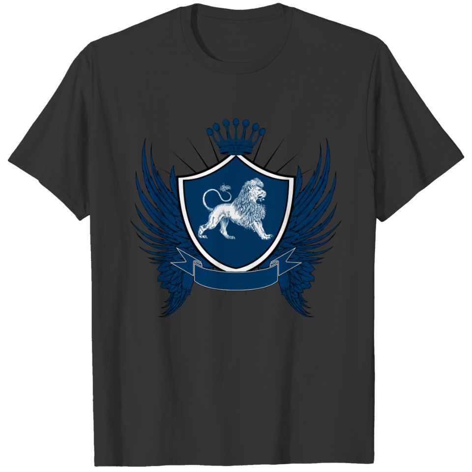 Blue Royal Creast With Lion T-shirt