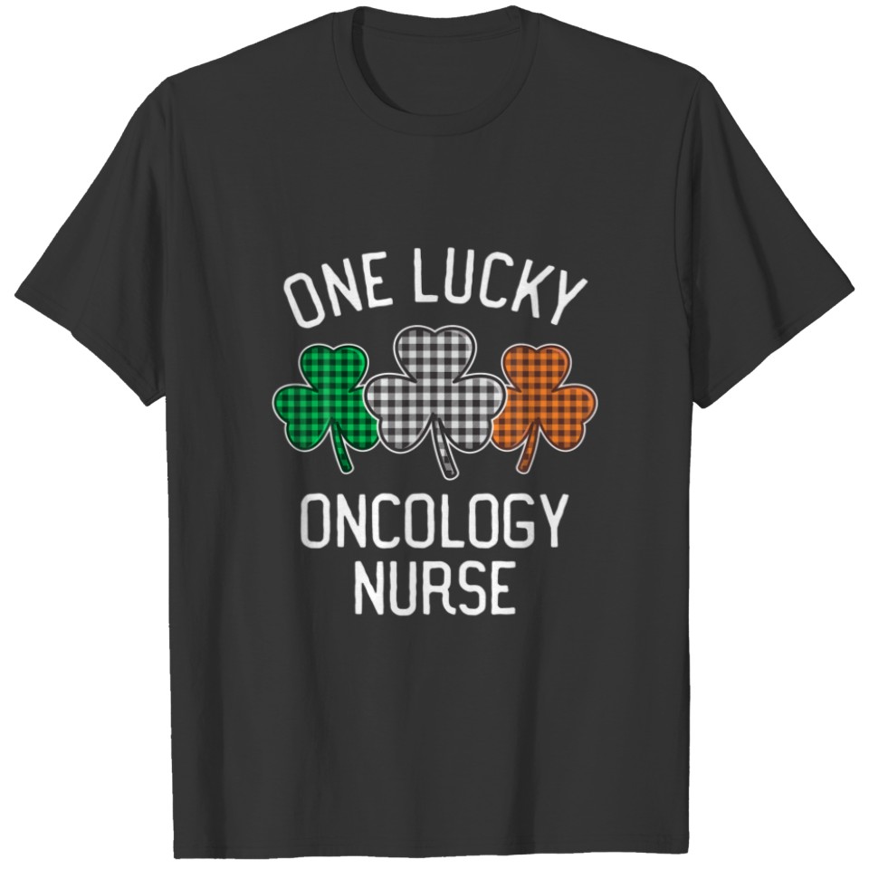 One Lucky Oncology Nurse St Patrick's Day Irish Fl T-shirt