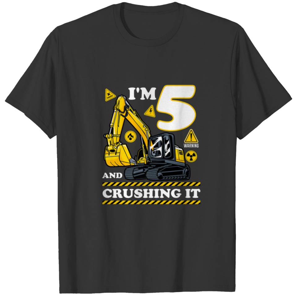 I'm 5Th Birthday And Crushing It Merching Family 5 T-shirt