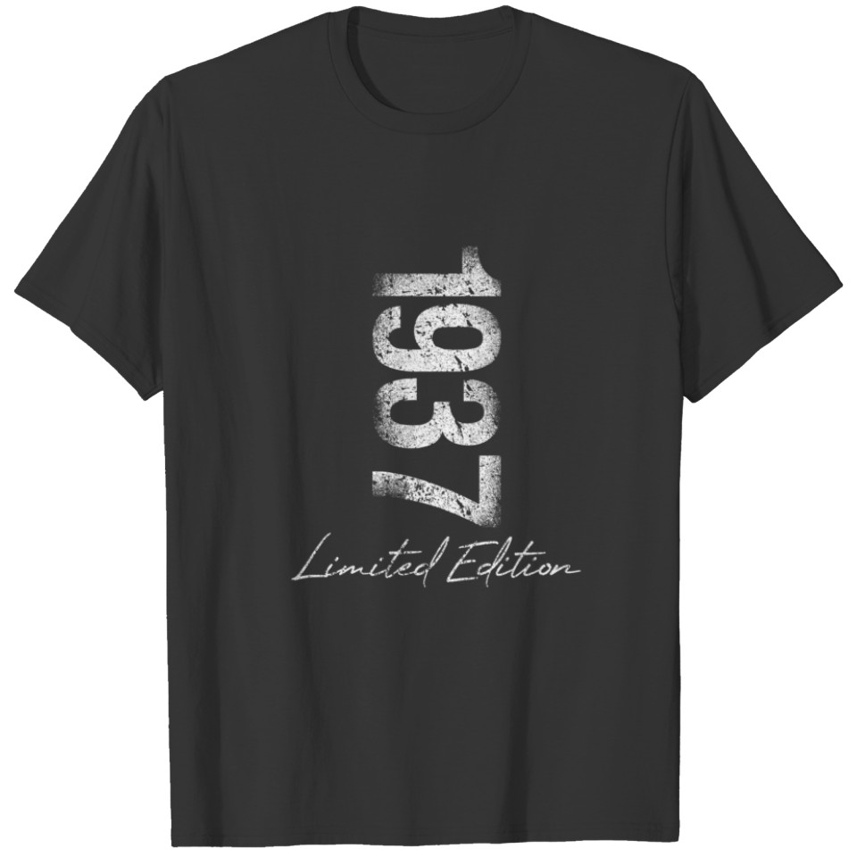 Birthday Year 1937 Limited Edition Gift Used Grung T-shirt