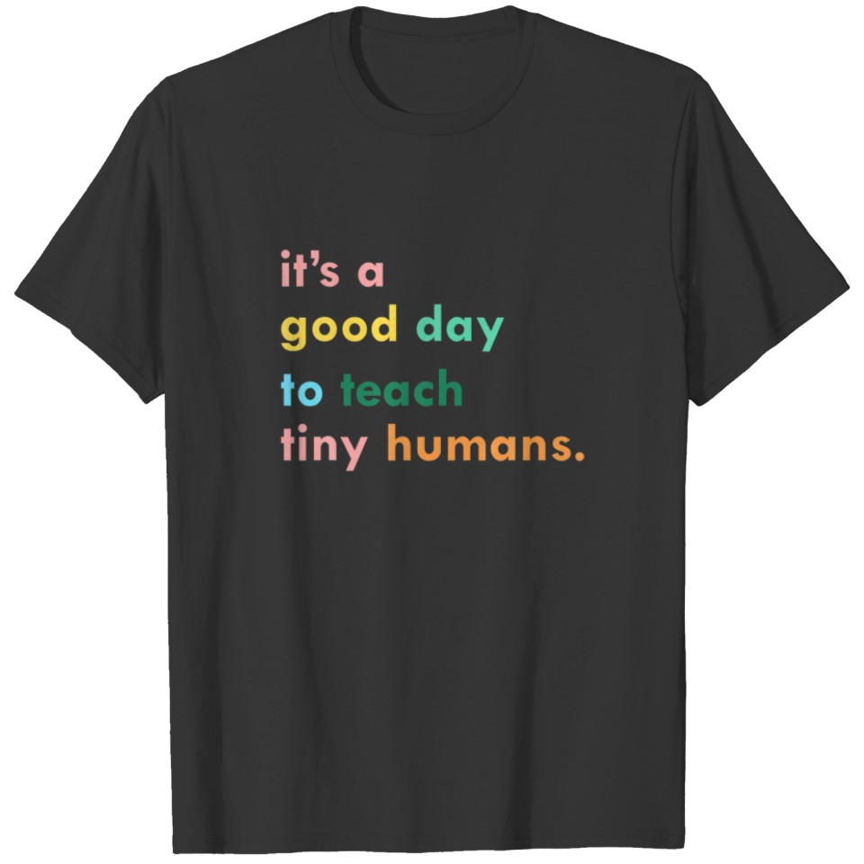 It's A Good Day To Teach Tiny Humans Teacher Day T-shirt