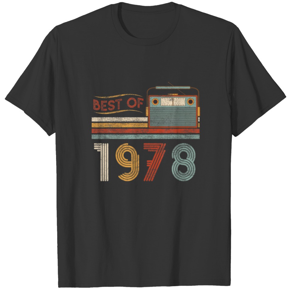 Best Of 1978 44 Birthday Gifts Vintage 44 Year Old T-shirt