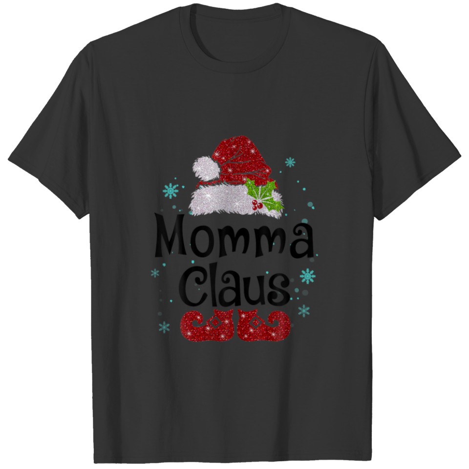 Momma Claus Christmas Pajama Family Matching Xmas T-shirt