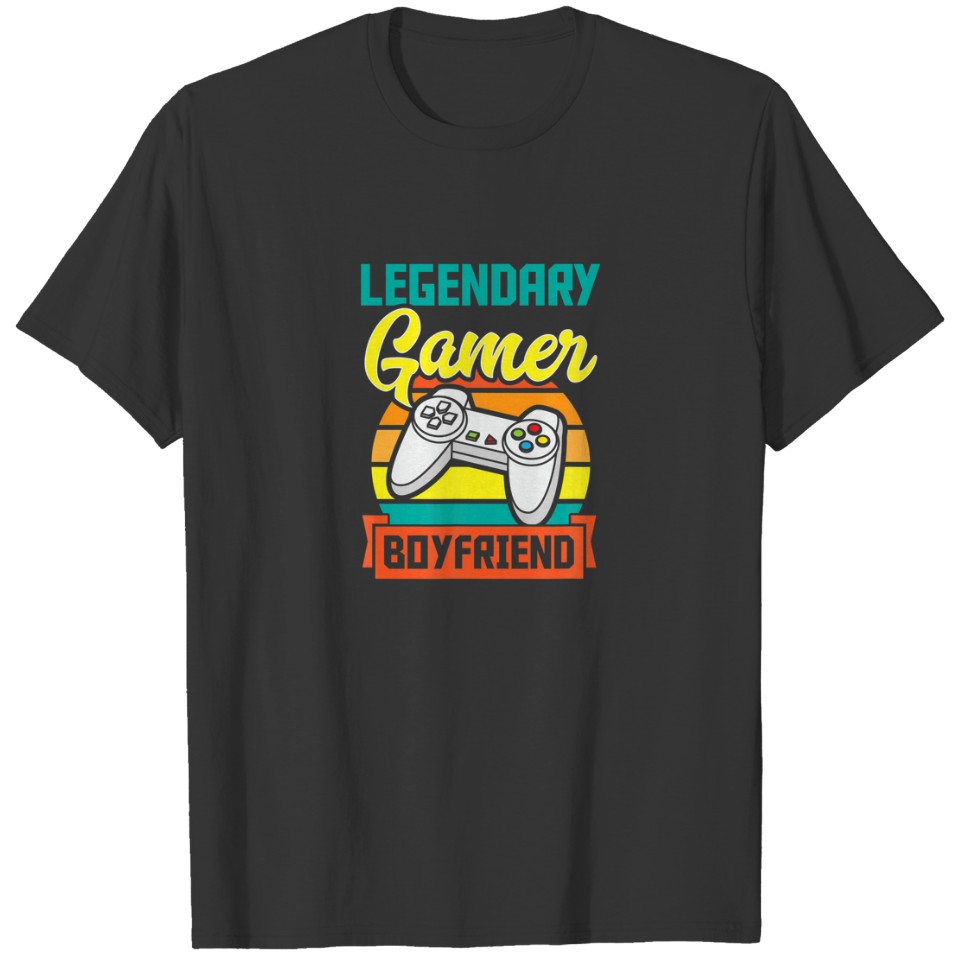 Legendary Gamer Boyfriend Retro Vintage Style Vide T-shirt