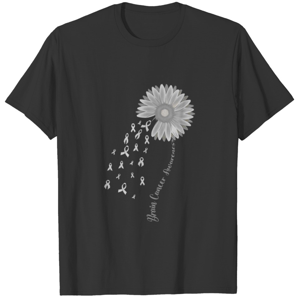 Brain Cancer Awareness  Sunflower T-shirt