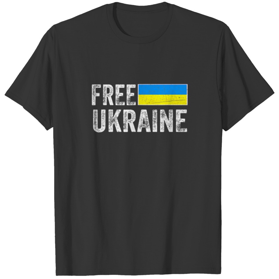 Support Ukraine I Stand With Ukraine Flag Free Ukr T-shirt