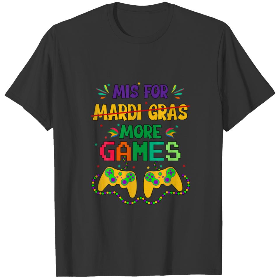 Mardi Gras Video Game Controller Awesome Boys Cost T-shirt