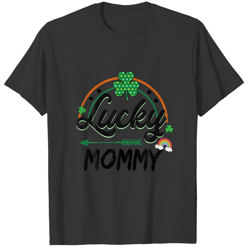 St Patrick's Day Funny Lucky Mama Graphic T-shirt