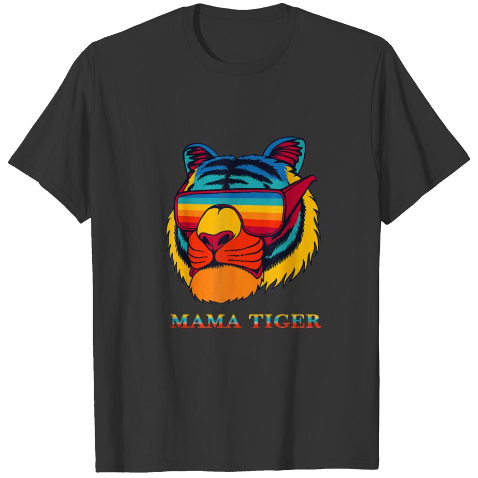 Bengal Cool Tiger Sunglasses Vintage Colorful T-shirt