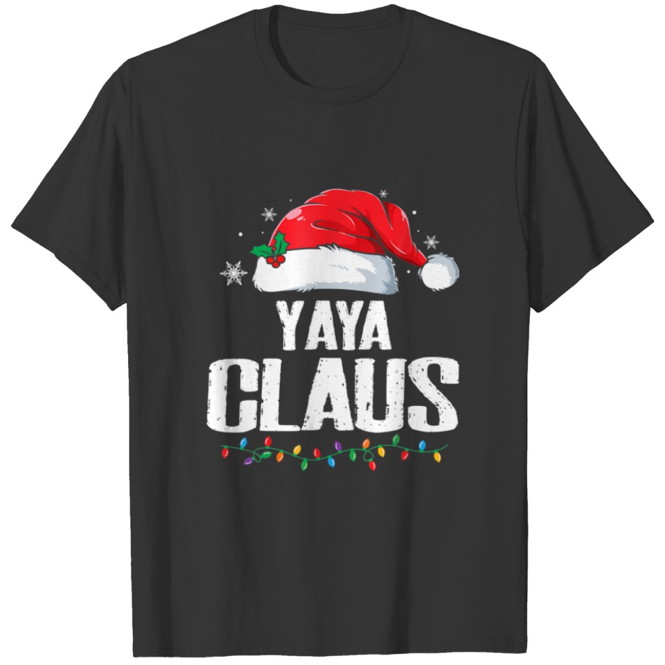 Funny Santa Yaya Claus Christmas Matching Family T-shirt