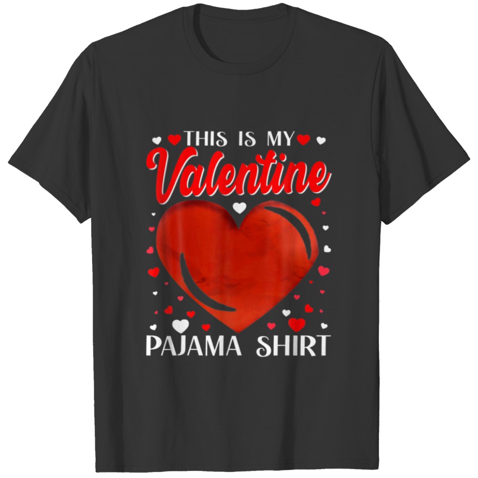 Cute This Is My Valentine Lacrosse Pajama Sports L T-shirt