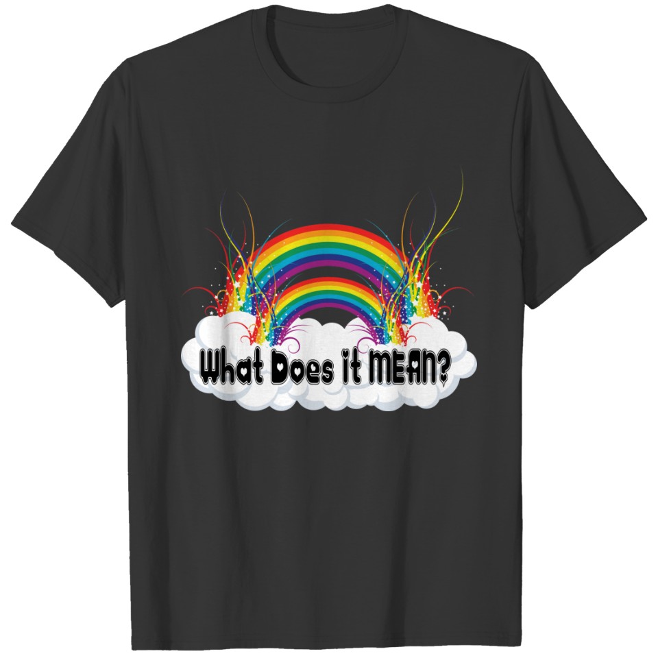 WHAT DOES IT MEAN? DOUBLE RAINBOW T-shirt
