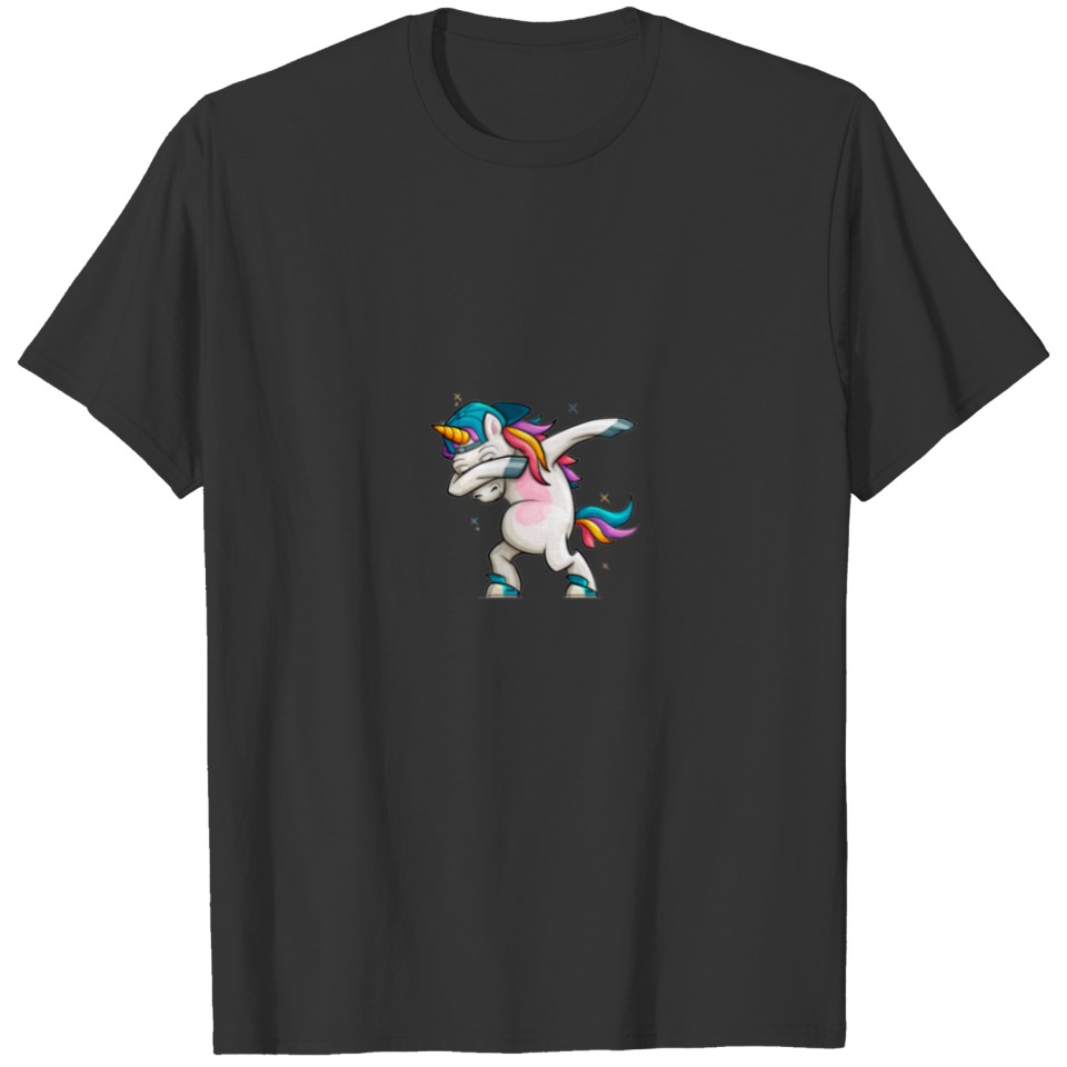 Dabbing Retro Style Vintage Cute Unicorn Dab T-shirt
