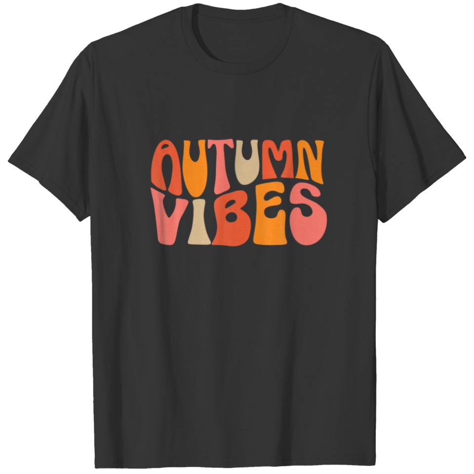 Autumn Vibes Retro Vintage Wave Graphic Design T-shirt