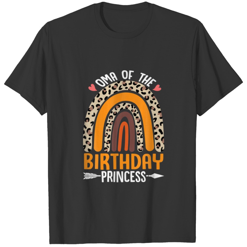 Oma Of The Birthday Princess Rainbow Mommy Mother T-shirt