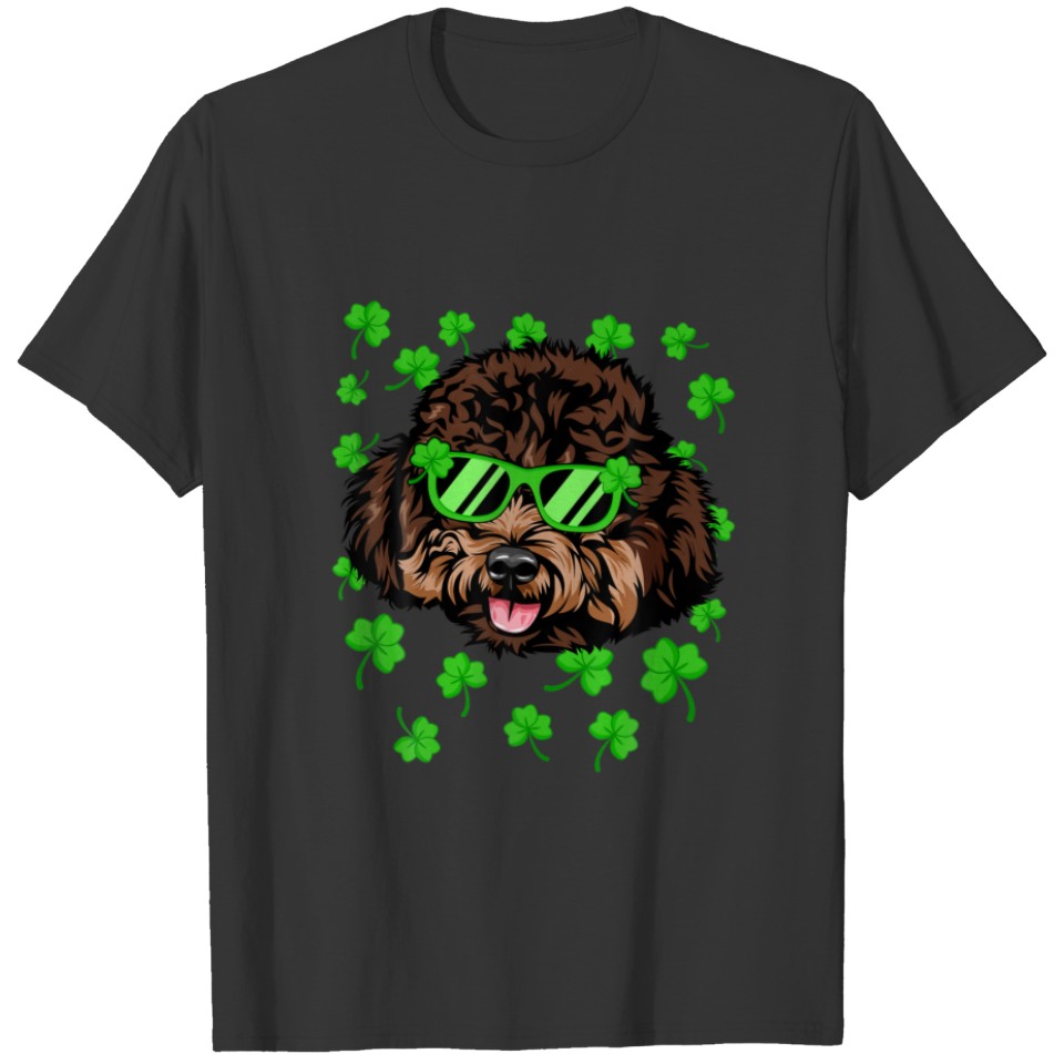 Leprechaun Brown Poodle St. Patrick's Day Dog Sham T-shirt