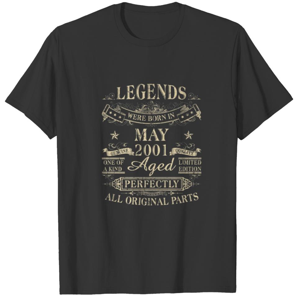Legends Were Born In May 2001 21Th Birthday Gift T-shirt