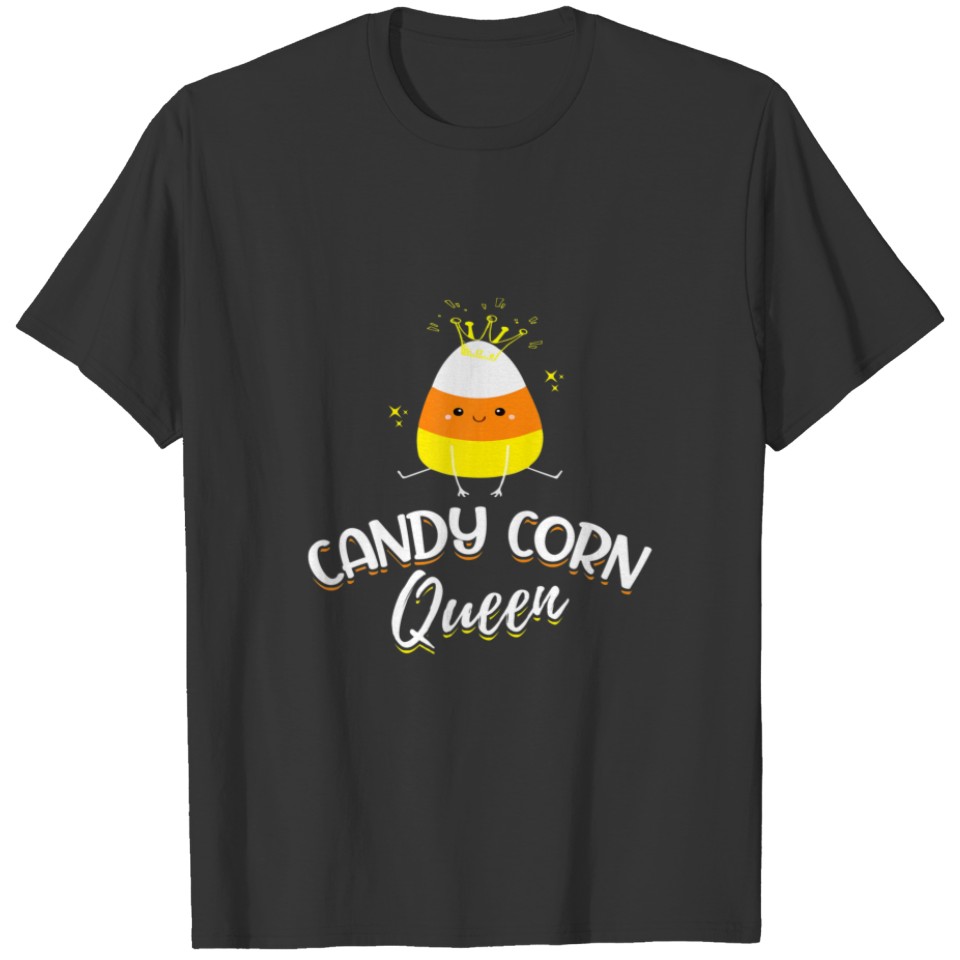 Candy Corn Sweet Queen Kawaii Funny Halloween Fan T-shirt