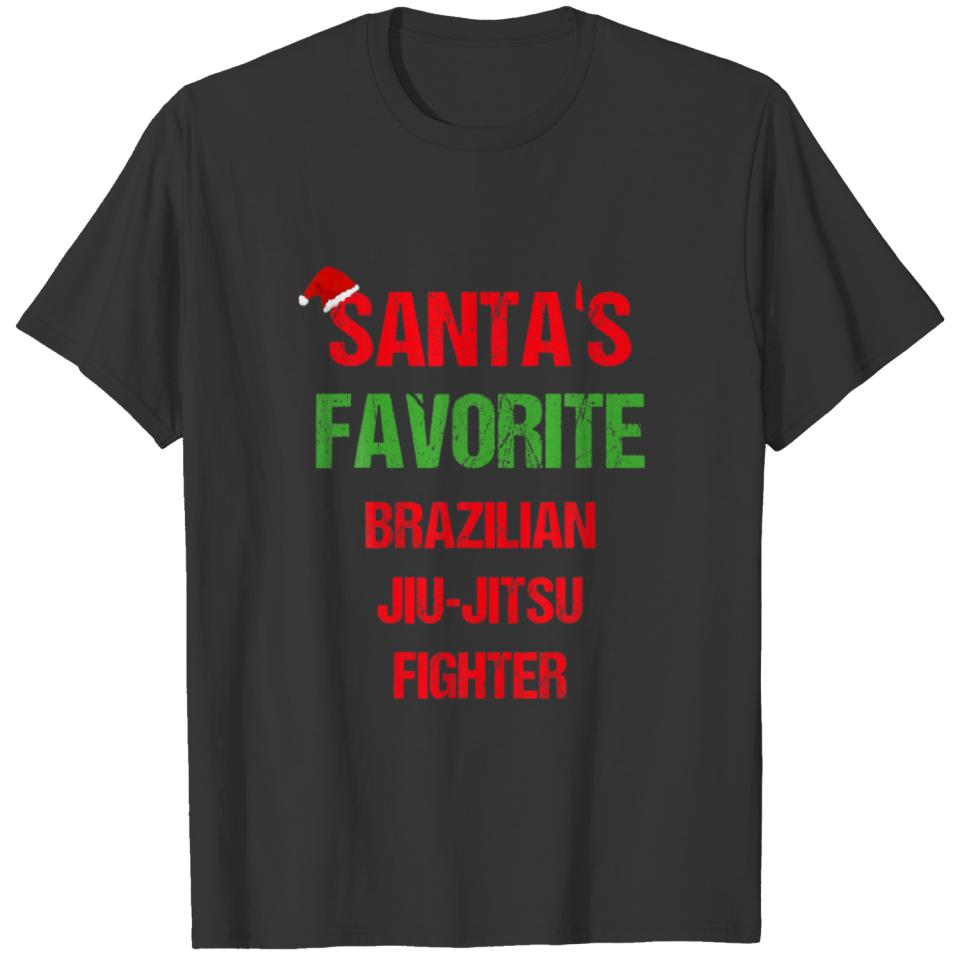 Brazilian Jiu-Jitsu Fighter Funny Pajama Christmas T-shirt