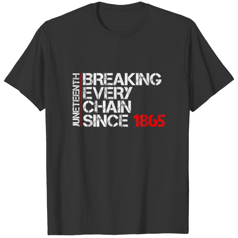 Junenth T Breaking Every Chain Black Power ADOS Gi T-shirt