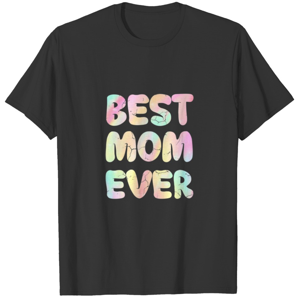 Womens Best Mom Ever Love Retro Vintage Happy Moth T-shirt