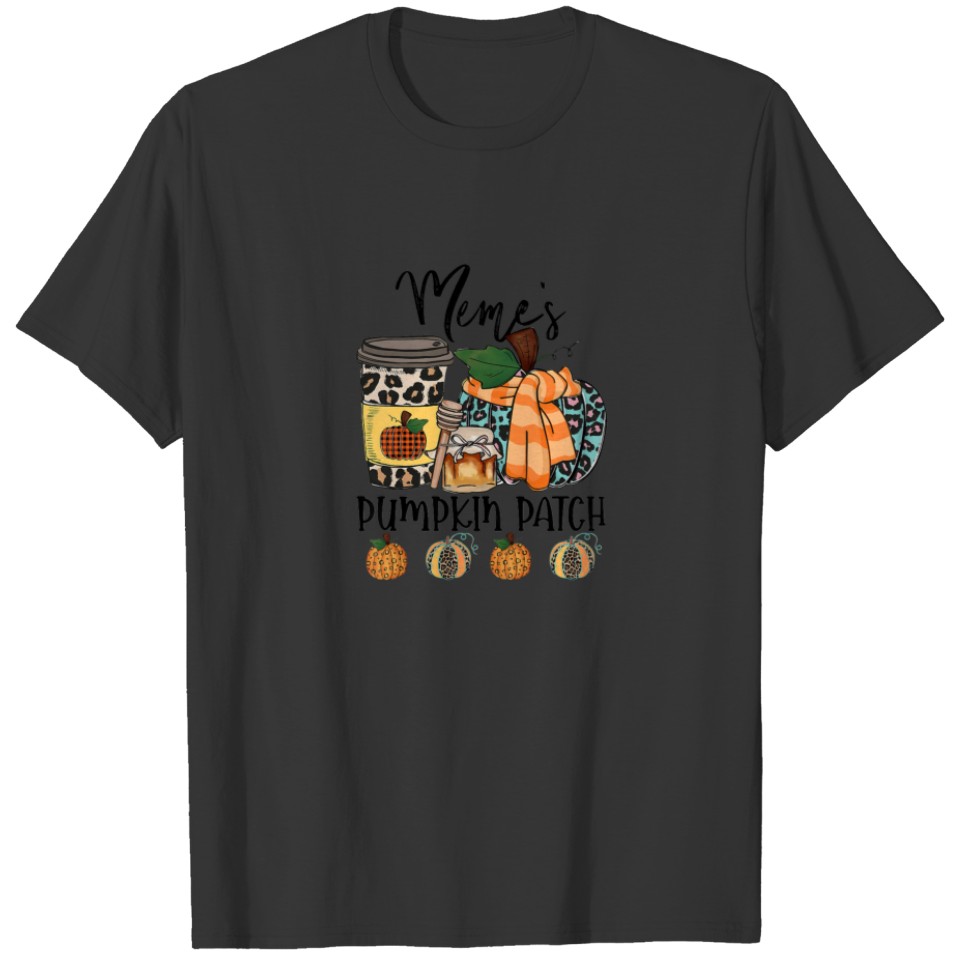 Womens Leopard ’S Pumpkin Patch Grandma Gift T-shirt