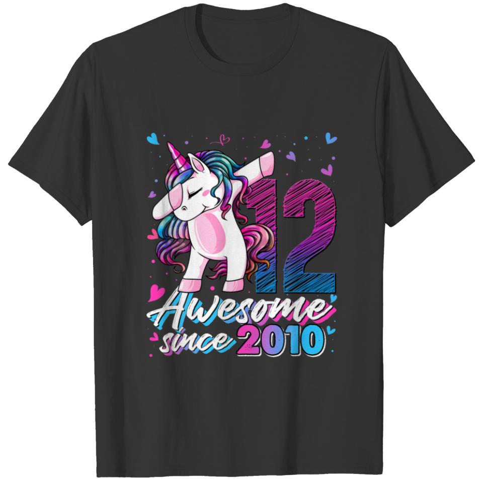 12 Years Old Gifts Unicorn Dabbing 12Th Birthday U T-shirt