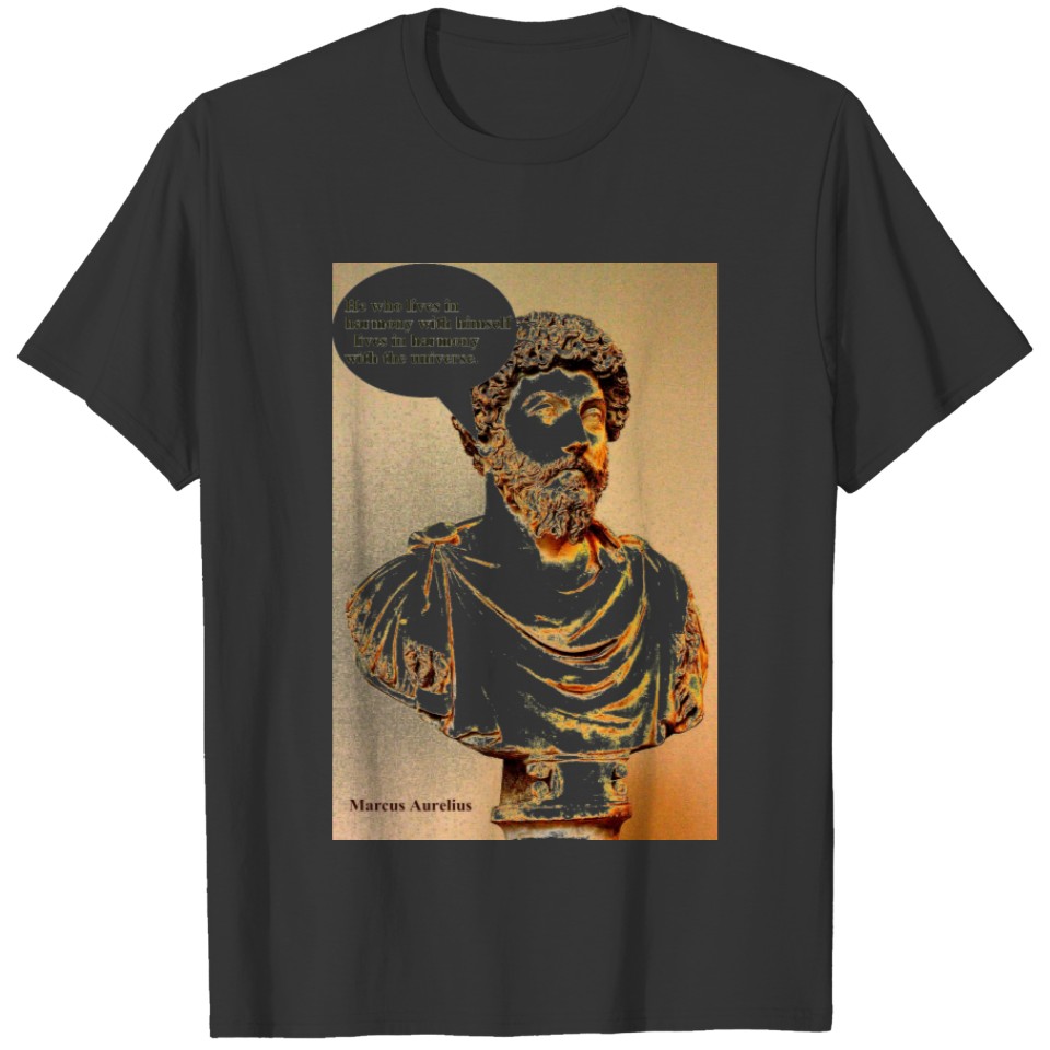 MARCUS AURELIUS quote - He who lives in harmony wi T-shirt
