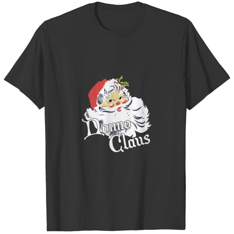 Womens Funny Santa Nonno Claus Snowflake Leopard C T-shirt