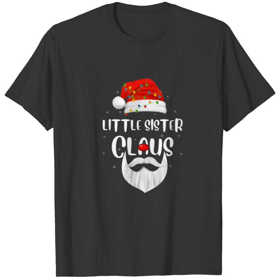 Xmas Family Matching Little Sister Claus Santa Chr T-shirt