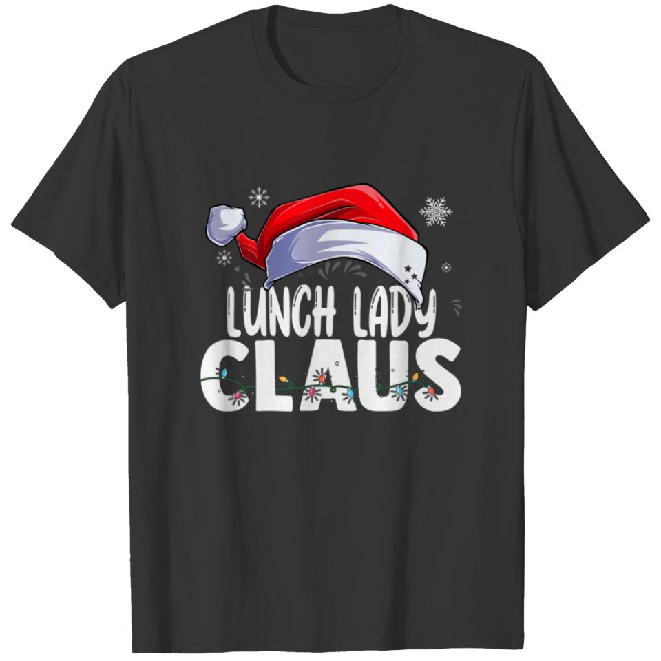 Lunch Lady Santa Claus Christmas Funny Matching Co T-shirt