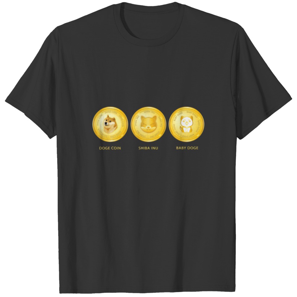 Doge Meme Crypto Family Doge Coin Shiba Inu Baby D T-shirt