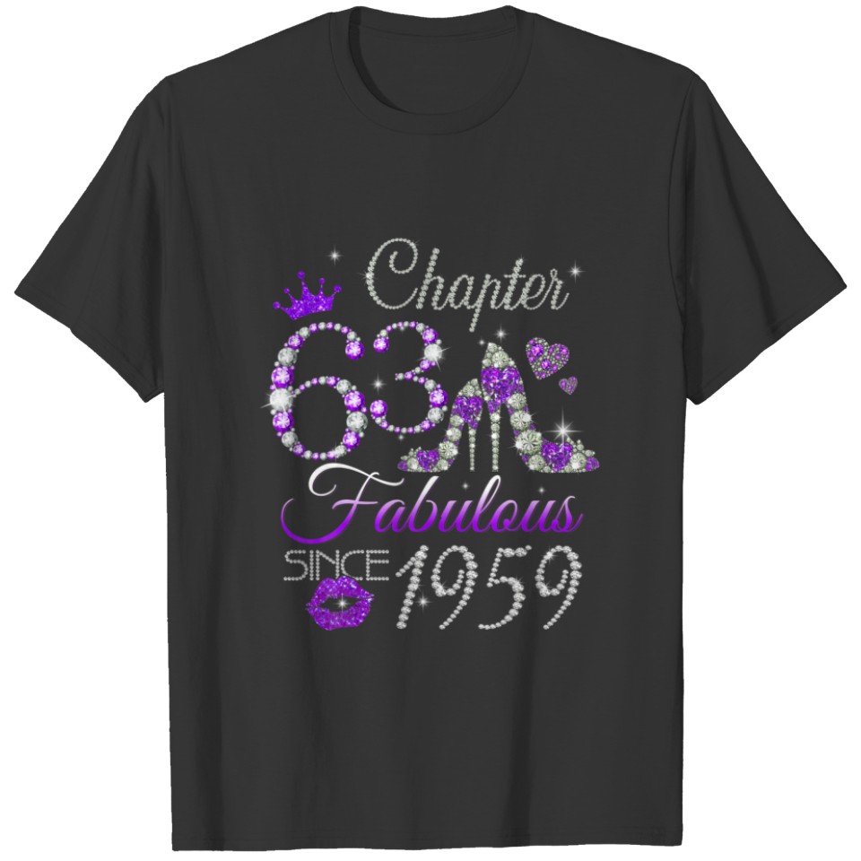Womens Chapter 63 Fabulous Since 1959 63Rd Birthda T-shirt