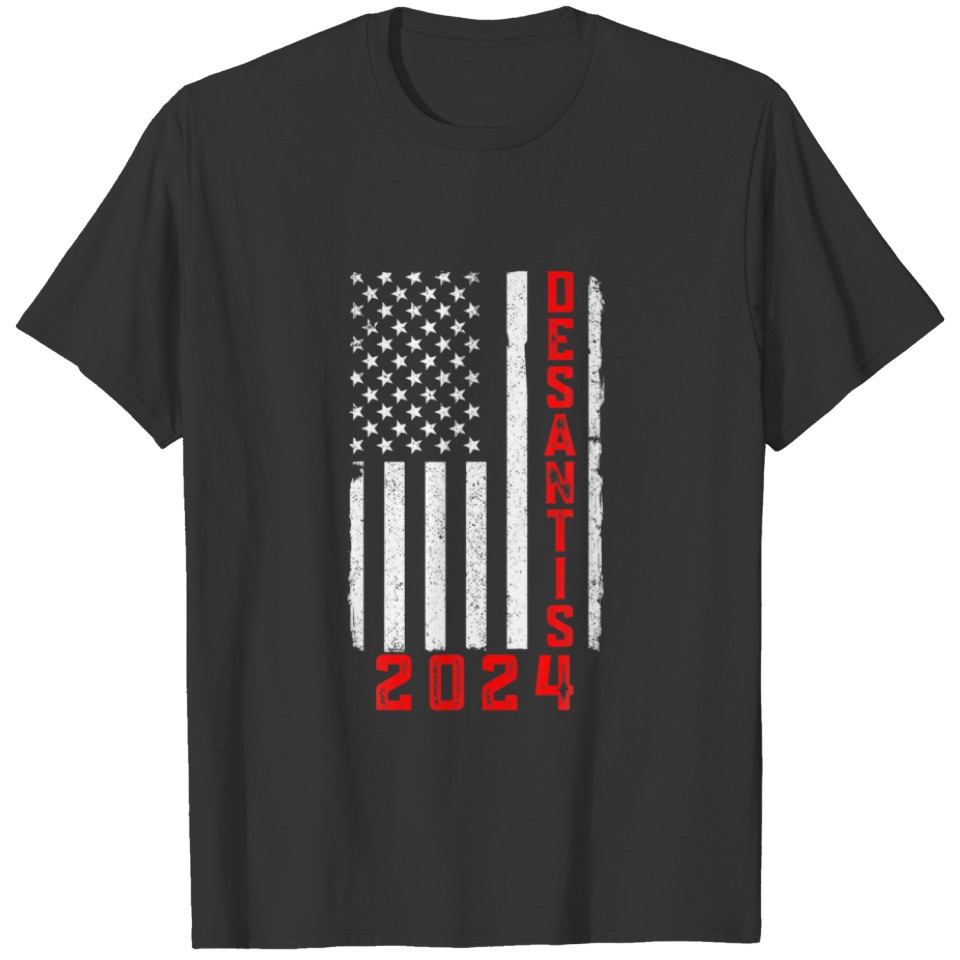 Ron Desantis American Flag 2024 President Election T-shirt