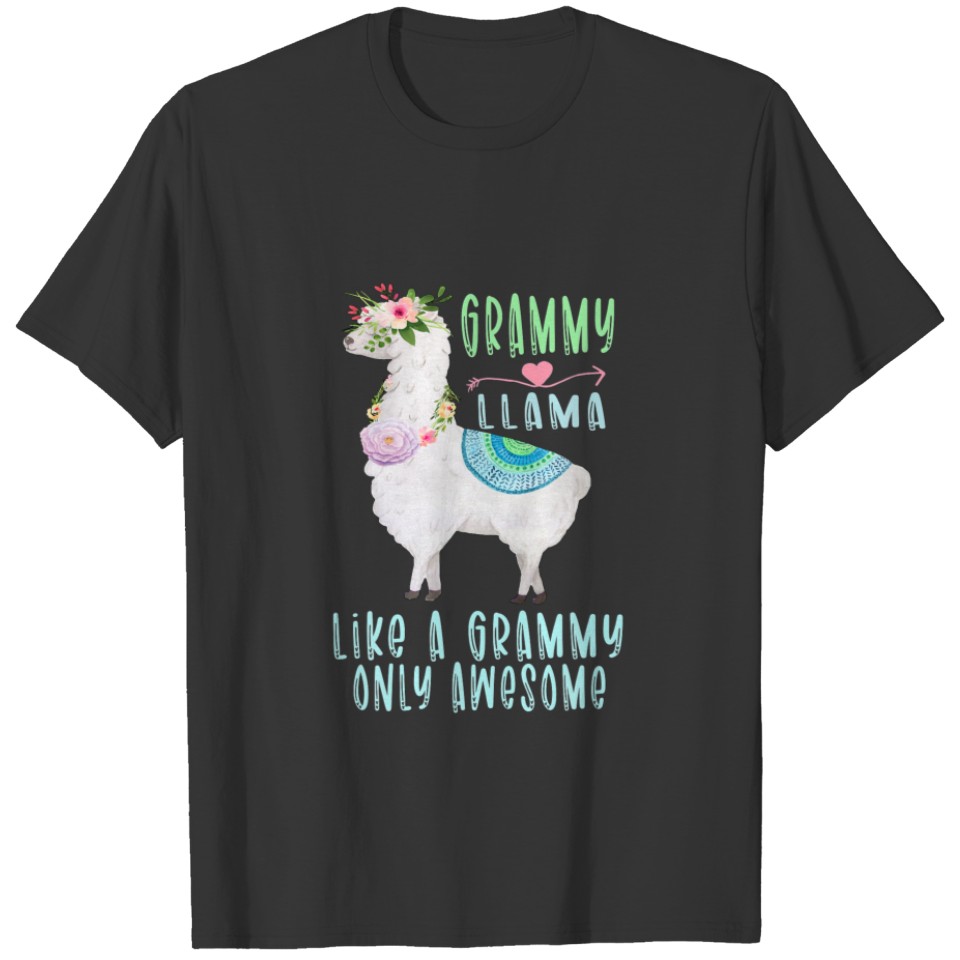 Grammyllama Like A Grammy Only Awesome Llama Gramm T-shirt