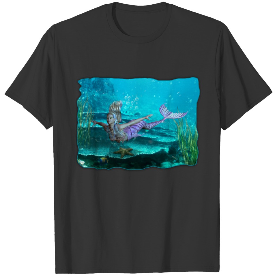 Mermaid Art  For Women - Fantasy Mermaid T-shirt