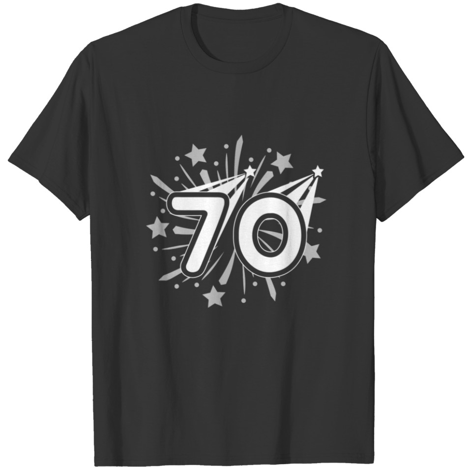 70 Years Old Vintage Number Seventy 70Th Birthday T-shirt