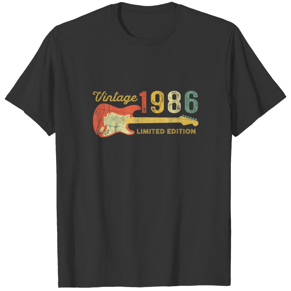 Best Of 1986 Birthday Gifts - Guitar Lovers 36Th B T-shirt