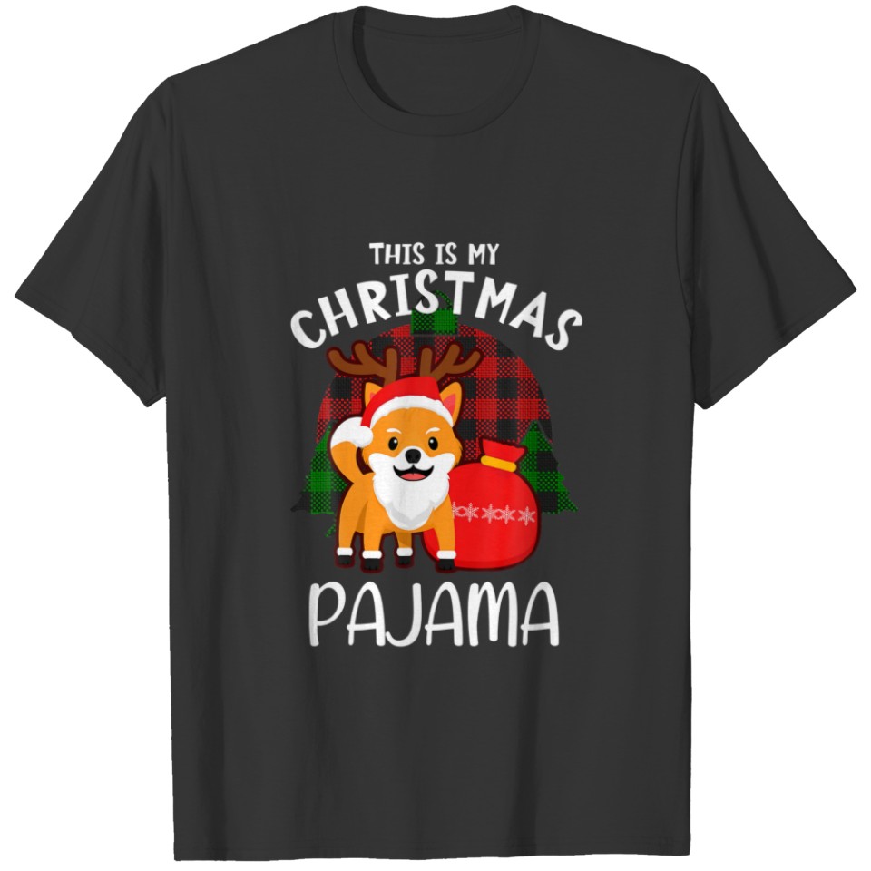 Funny Shiba Inu Dog This Is My Christmas Pajama T-shirt