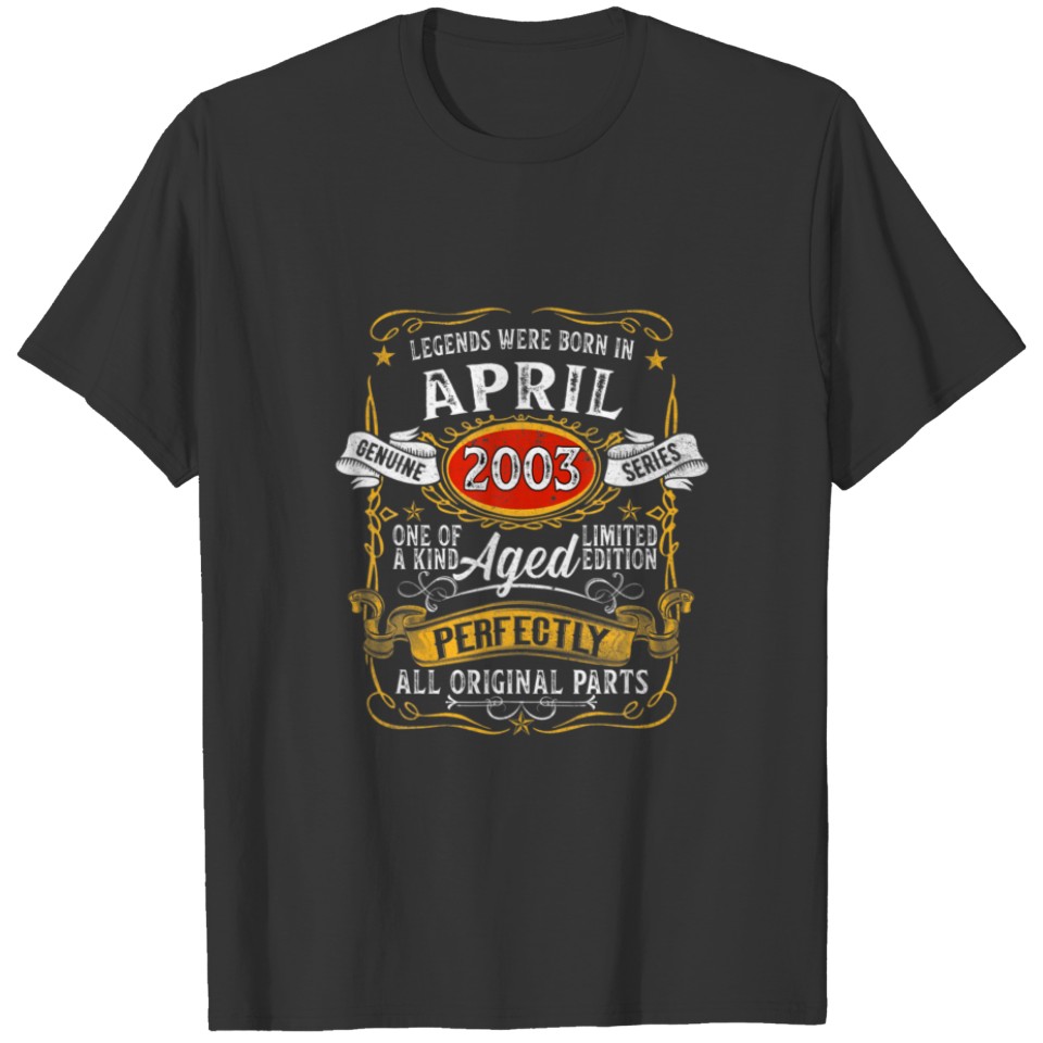 April 2003 19Th Birthday 19 Years Old Limited Edit T-shirt