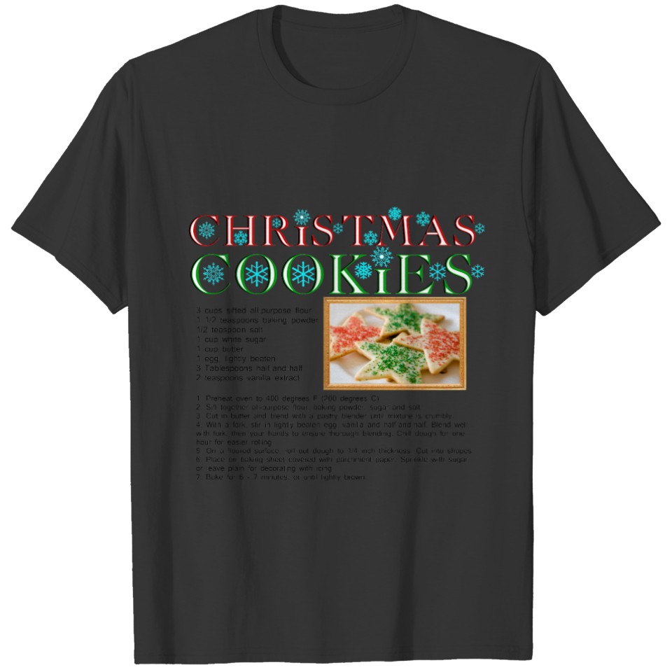 Christmas Cookies Recipe T-shirt