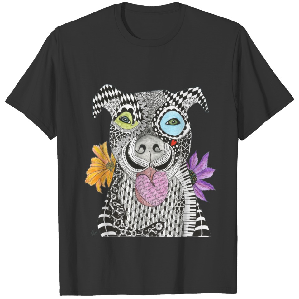 Cute and Colorful Pitbull T-shirt