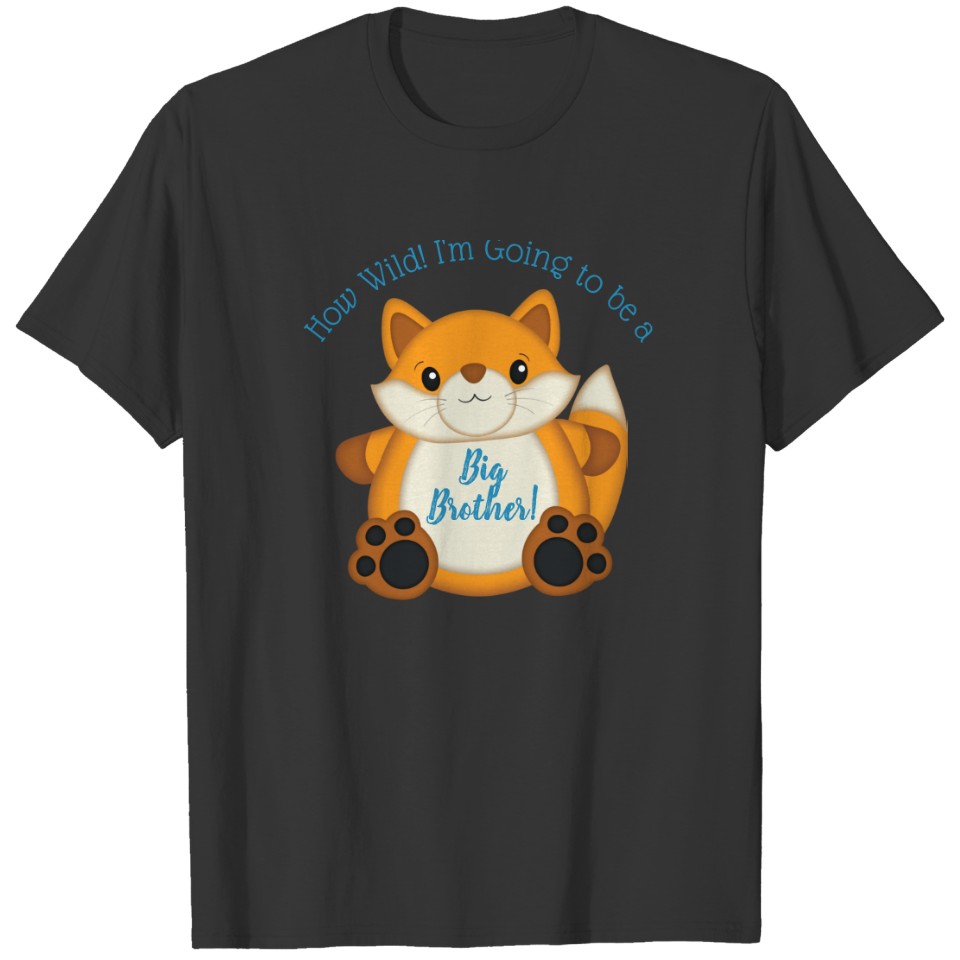 Fox Baby Shower Blue T-shirt