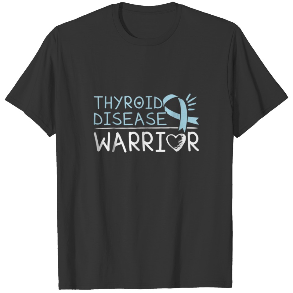 Thyroid Disease Awareness T  - Light Blue Rib T-shirt